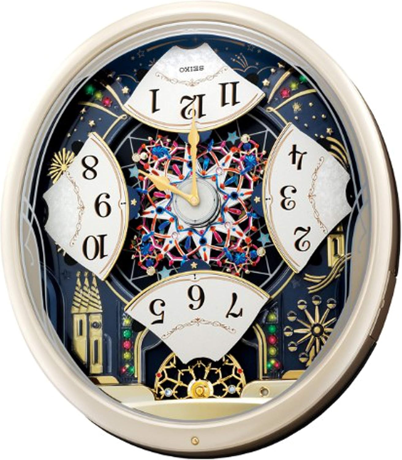 SEIKO Melodies in Motion Wall Clock, Starry Night - Image 2