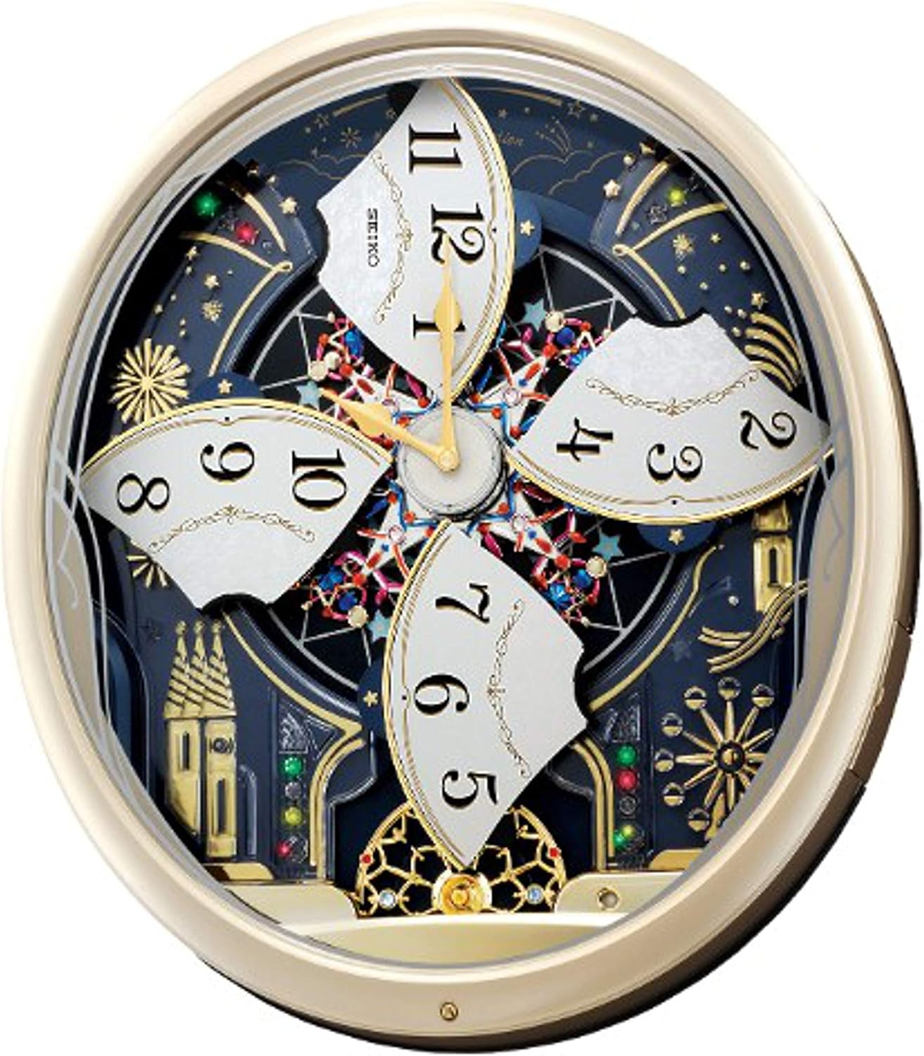 SEIKO Melodies in Motion Wall Clock, Starry Night - Image 3